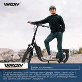 Elektro Scooter mit Straßenzulassung ABE E-Scooter Elektroroller eKFV Zulassung Faltbar Roller EScooter - schwarz