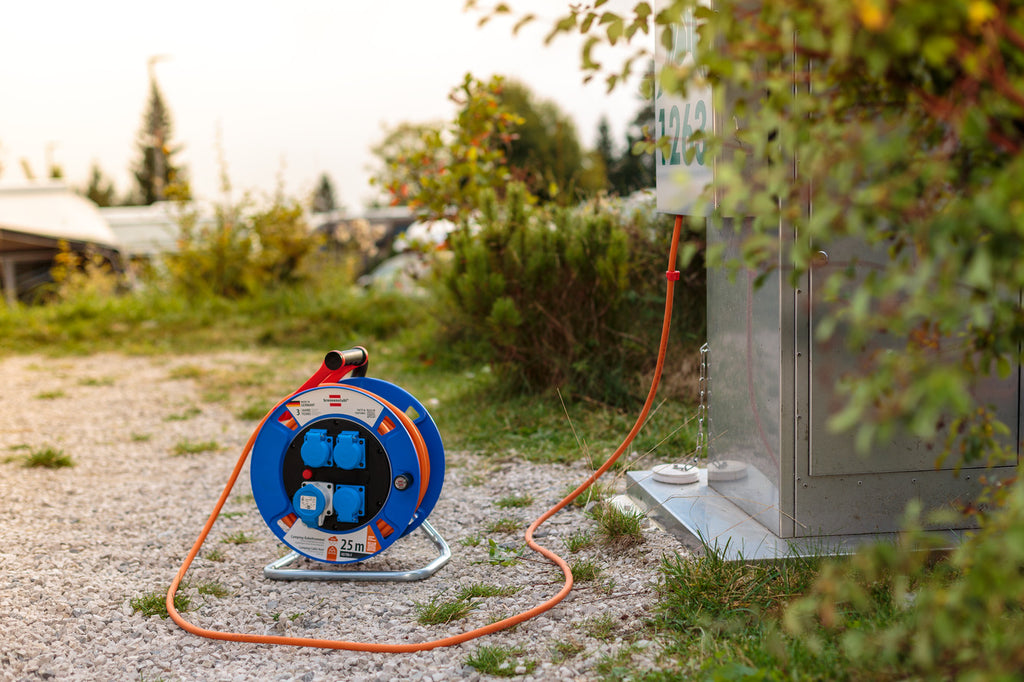 kabeltrommel 25m camping Brennenstuhl Kabeltrommel 25m Verlängerungskabel CEE-Stecker 16A 3poli – ALXY-Shop