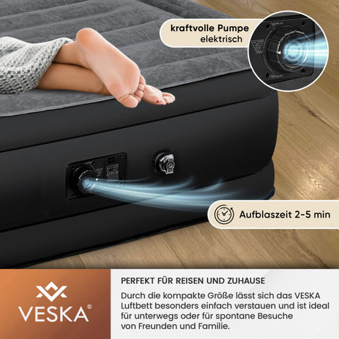 Luftbett Gästebett selbstaufblasend Reisebett Luftmatratze mit Pumpe B