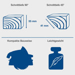 SCHEPPACH Tauchsäge Führungsschiene 1200W Handkreissäge Tauchkreissäge PL55