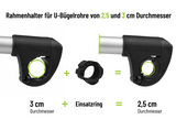 EUFAB Rahmenhalter f. Fahrräder AHK KupplungsträgerØ25+30mm abnehmbar/lang 11630 - ALXY-Shop