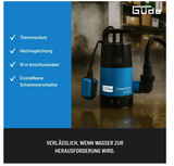 Güde Schmutzwasserpumpe Schmutzwasser Pumpe GS4002P 7500 l/h Tauchpumpe 94630