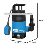 Güde Schmutzwasserpumpe Schmutzwasser Pumpe GS4002P 7500 l/h Tauchpumpe 94630