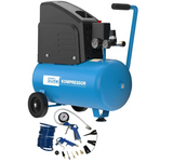 Güde 24L Druckluft Kompressor 8Bar ölfrei Druckluftkompressor 13tlg. Set 50128