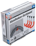 BGS Wandhaken Satz Haken Aufhänger universal Wand Montage 4Stk.+Schrauben 88314