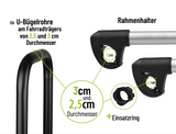 EUFAB Strap Rahmenhalter Fahrräder AHK KupplungsträgerØ25+30mm abnehm.lang 11632