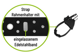 EUFAB Strap Rahmenhalter Fahrräder AHK KupplungsträgerØ25+30mm abnehm.lang 11632