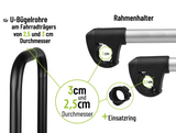 Teilen EUFAB Rahmenhalter Fahrradträger kurz Kupplungsträger 12 cm lang Ø25+30mm 11629