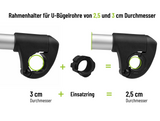 Teilen EUFAB Rahmenhalter Fahrradträger kurz Kupplungsträger 12 cm lang Ø25+30mm 11629