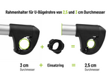 Eufab Rahmenhalter verstellbar kurz 27cm Ø25+30mm abschließbar Fahrradträger 11247