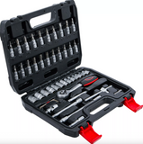 BGS Steckschlüssel-Satz Antrieb 6,3 mm (1/4") Ratsche Knarrenkasten 46tlg. 2142