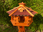DARLUX Vogelhaus Vogel Futter Futterstelle Vogelstation Vogelvilla Holz Haus XL