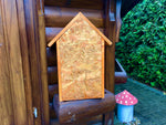 DARLUX Insektenhotel Wildbienen-Nisthilfe Insektenhaus Brutkasten Holz Braun L