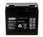 Batterie Bleiakku Akku Auto Motorrad NERBO NBC 24-12 12V/24Ah Wartungsfrei