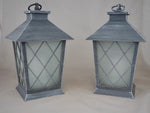 LUMIDA Casa 2er-Set Laternen Flammeneffekt 66 LEDs Timer Kerze Licht Outdoor