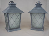LUMIDA Casa 2er-Set Laternen Flammeneffekt 66 LEDs Timer Kerze Licht Outdoor