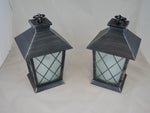 LUMIDA Casa 2er-Set Laternen Flammeneffekt 66 LEDs Timer Kerze Licht Outdoor