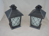 LUMIDA Casa 2er-Set Laternen Flammeneffekt 66 LEDs Timer Kerze Licht Outdoor