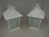 LUMIDA Casa 2er-Set Laternen Flammeneffekt 66 LEDs Timer Kerze Licht Outdoor